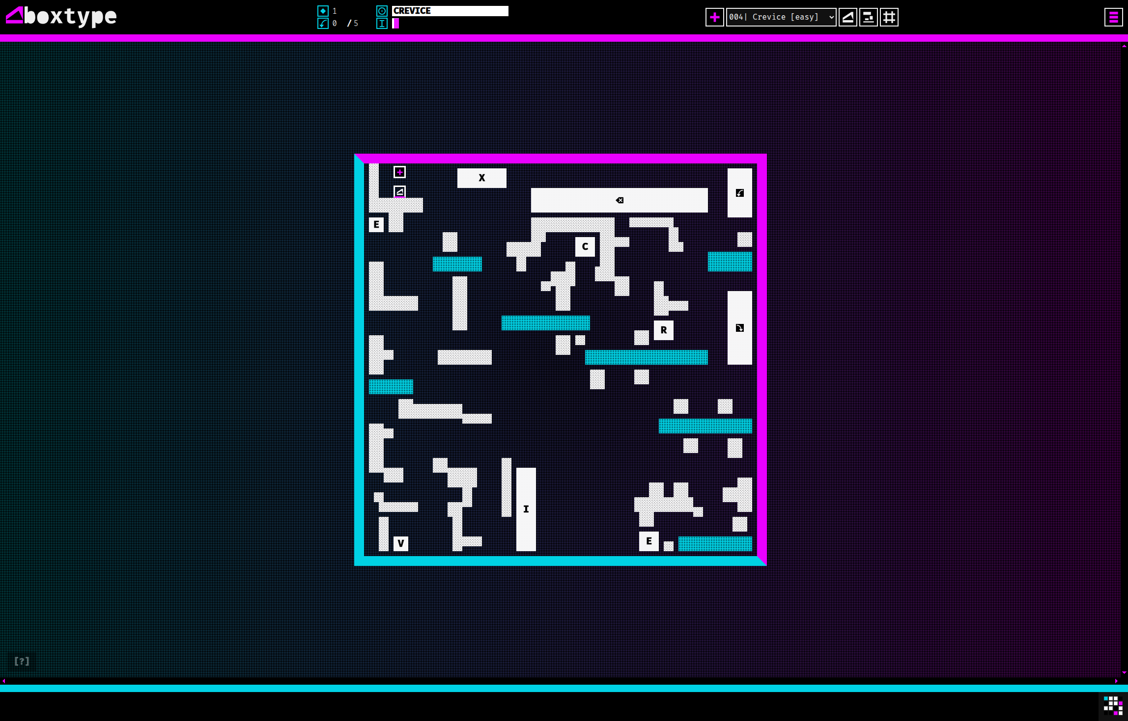 Screenshot of a Boxtype level